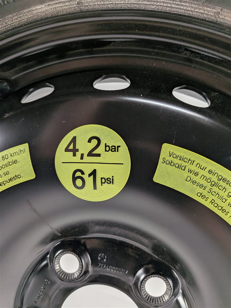 Thumbnail 11: 2010-2013 MERCEDES BENZ E300 E350 E400 E550 (W212) 17x4 SPARE TIRE WHEEL RIM