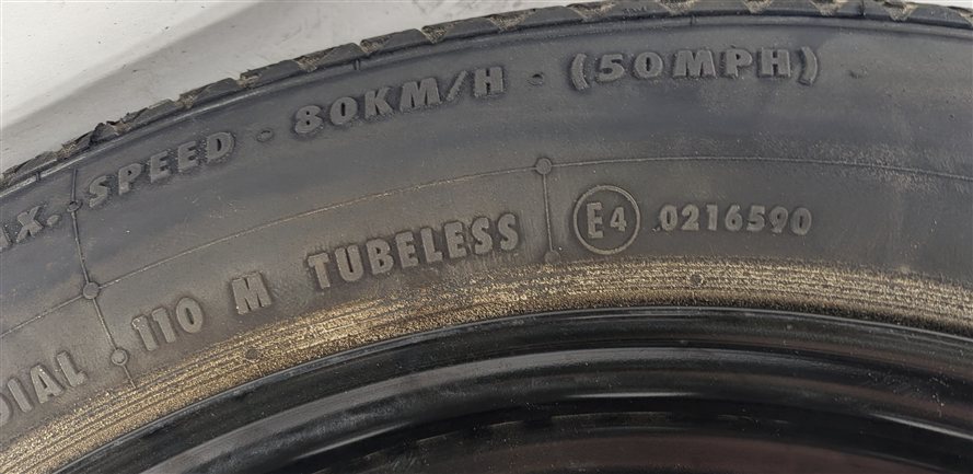 Thumbnail 7: 2010-2013 MERCEDES BENZ E300 E350 E400 E550 (W212) 17x4 SPARE TIRE WHEEL RIM