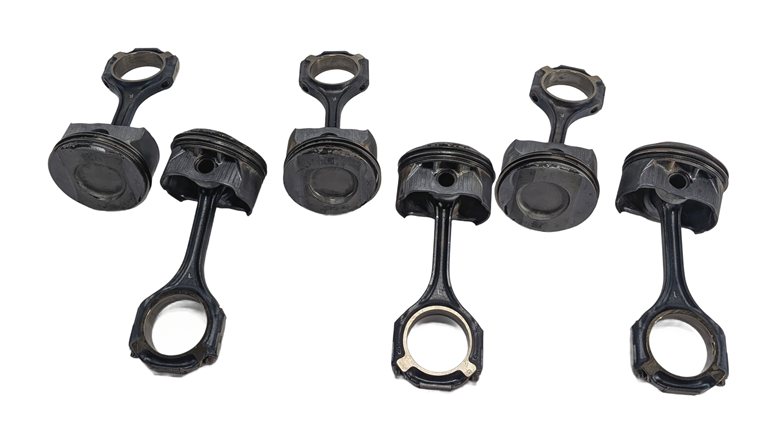 Thumbnail 2: 12-18 MERCEDES C E GLE GLK ML SLK (W212 W204 X204 W166 R172) 3.5L PISTON SET-6