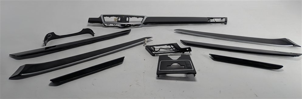 2012 MB E350 W212 INTERIOR DOOR DASH CENTER CONSOLE TRIM SET/10 w/SWITCHES (Ash)