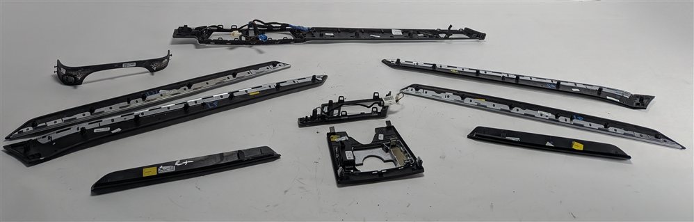 Thumbnail 2: 2012 MB E350 W212 INTERIOR DOOR DASH CENTER CONSOLE TRIM SET/10 w/SWITCHES (Ash)