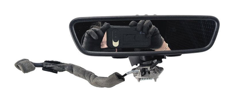 Thumbnail 2: 2012 MERCEDES E350 (W212) REARVIEW MIRROR AUTODIM HOMELINK w/o COMPASS (Black)