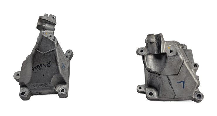 Thumbnail 2: 2012 MERCEDES E350 W212 3.5L 276.952 ENGINE LEFT/RIGHT MOTOR MOUNT BRACKET SET/2