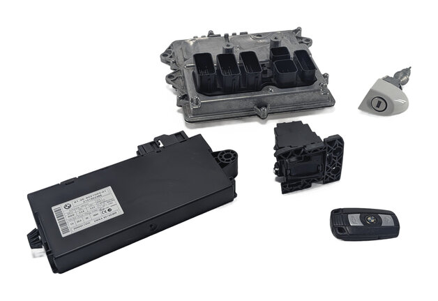 2011 BMW 335I E90 3.0L N55 ENGINE ECM DME MEVD172 CAS3 IGNITION SWITCH KEY SET/5