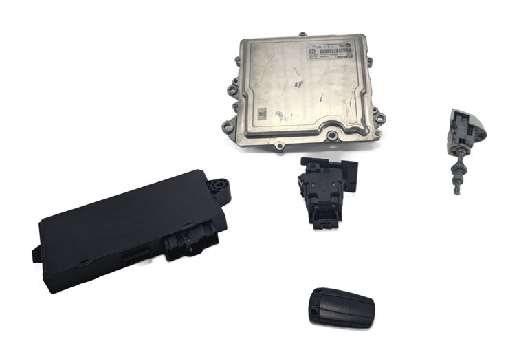 Thumbnail 3: 2011 BMW 335I E90 3.0L N55 ENGINE ECM DME MEVD172 CAS3 IGNITION SWITCH KEY SET/5