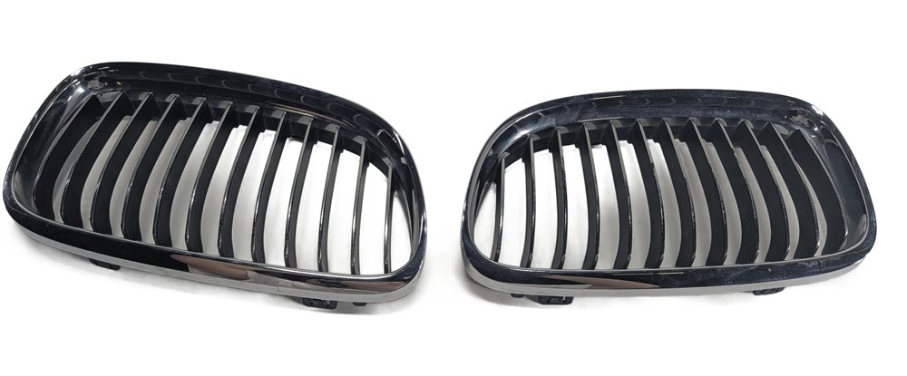 Thumbnail 2: 09-12 BMW 323i 328i 335i 335d (E90) FRONT LEFT/RIGHT KIDNEY GRILLE SET/2 CHROME