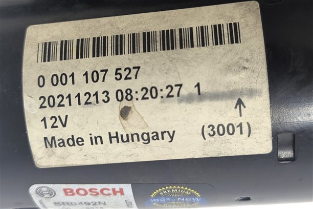 Thumbnail 7: 2011 BMW 335I (E90) 3.0L (N55) ENGINE BOSCH AFTERMARKET STARTER MOTOR 0001107527