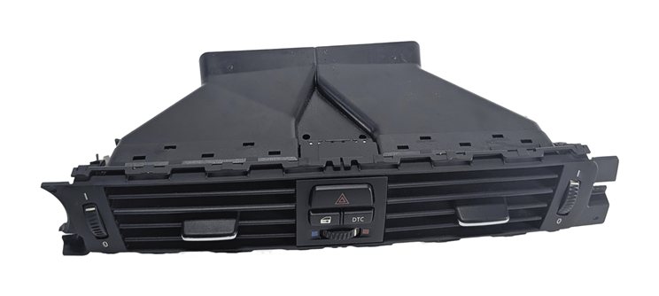 2011 BMW 335I E90 CENTER DASH HEAT AIR AC VENT w/ HAZARD LOCK DTC SWITCH (Black)
