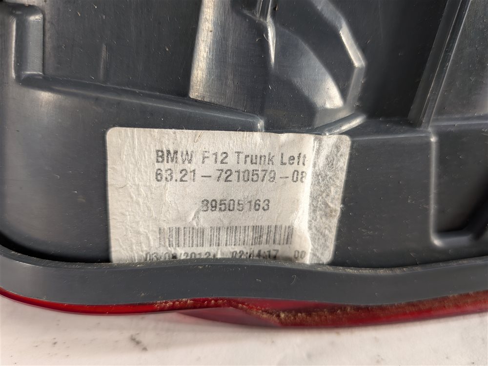 Thumbnail 9: 2012-2019 BMW 640i 650i M6 (F06 F12 F13) LEFT TRUNK INNER TAILLIGHT LIGHT LAMP