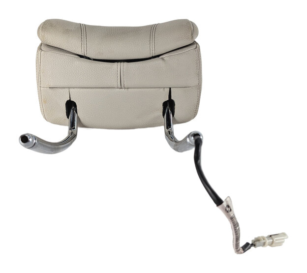 Thumbnail 2: 2012-2019 BMW 640i 650i (F06 F12 F13) FRONT LEFT DRIVER HEADREST LEATHER (White)
