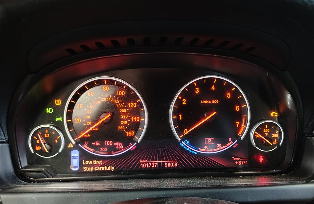 Thumbnail 2: 11-14 BMW 528i 535i 550i 640i 650i 740i 750i (F10) SPEEDOMETER MPH CLUSTER(101k)