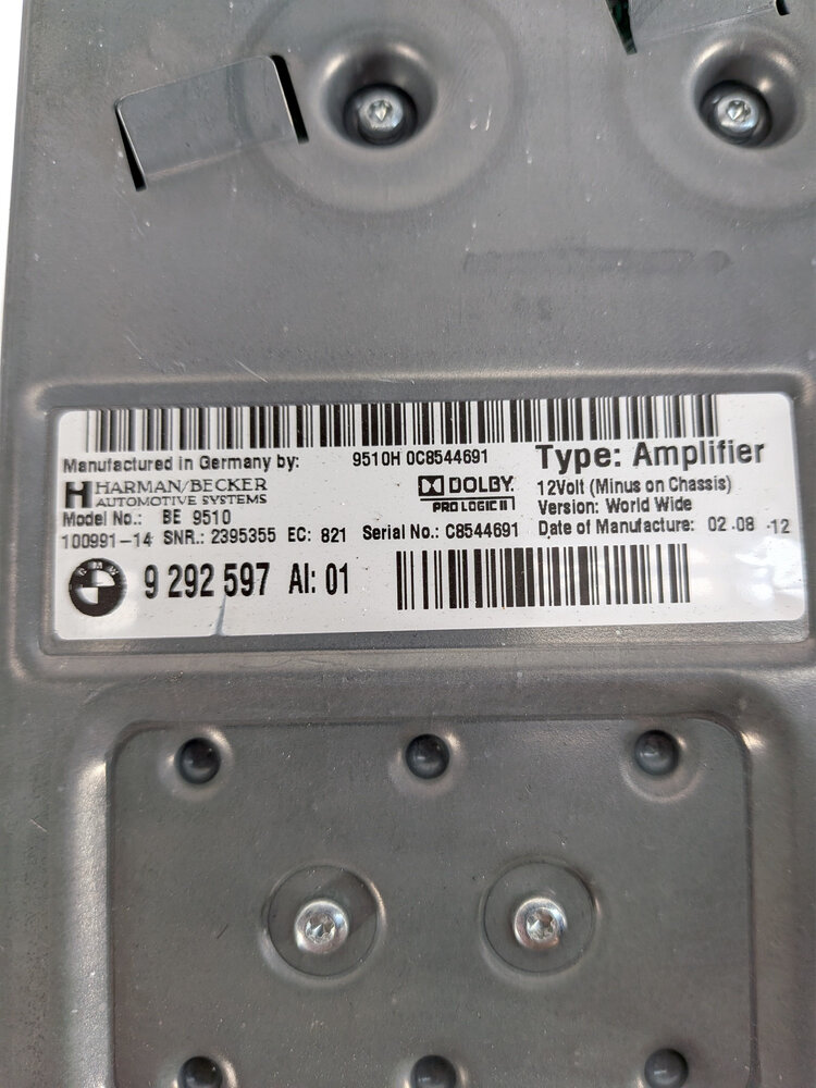 Thumbnail 8: 11-14 BMW 5 6 SERIES M5 M6 (F06 F10 F12 F13) STEREO HARMAN AUDIO AMP AMPLIFIER