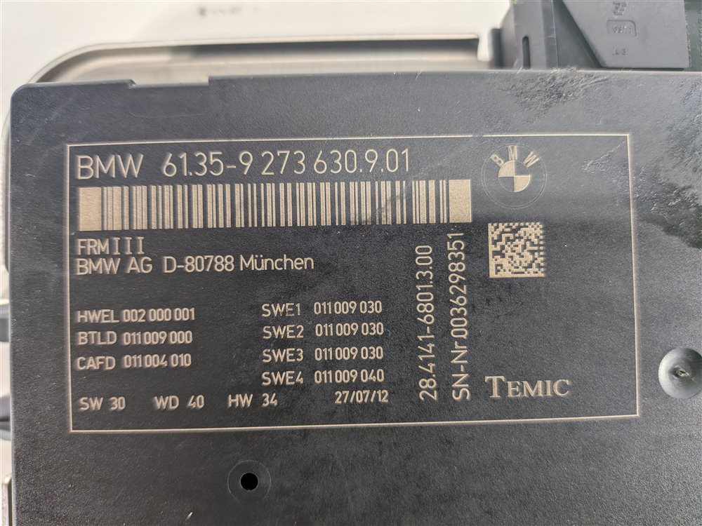 Thumbnail 8: 10-17 BMW 5 6 7 M5 X3 X4 (F06 F10 F12 F25 F26) FRM III BODY LIGHT CONTROL MODULE