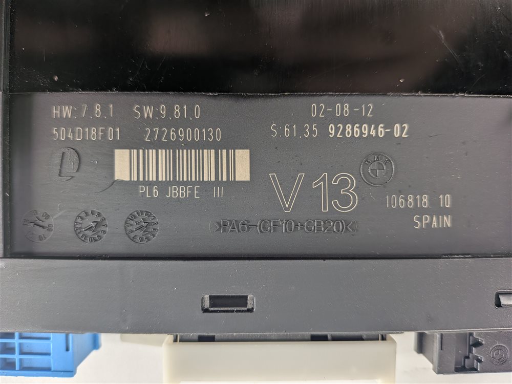 Thumbnail 11: 2013 BMW 640I GRAN COUPE (F06) JUNCTION BOX ELECTRONICS JBE BODY CONTROL MODULE