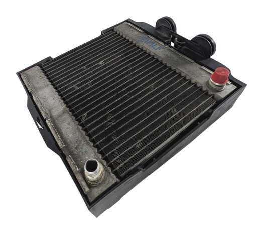 10-19 BMW 5 6 7 F01 F06 F07 F10 F12 LEFT DRIVER AUXILIARY RADIATOR w/BRACKET