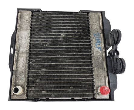 Thumbnail 3: 10-19 BMW 5 6 7 F01 F06 F07 F10 F12 LEFT DRIVER AUXILIARY RADIATOR w/BRACKET