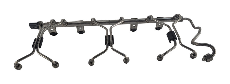 Thumbnail 2: 12-19 BMW 535i 640i F06 F10 3.0L N55 ENGINE FUEL RAIL w/ LINES PRESSURE SENSOR