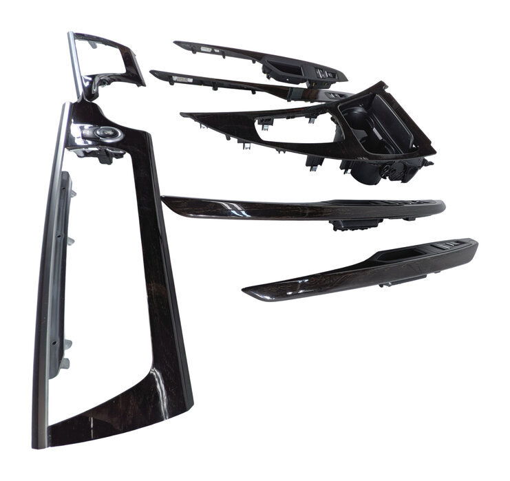 Thumbnail 3: 2013 BMW 640I GRAN COUPE F06 DASH DOOR CENTER CONSOLE TRIM SET w/ SWITCHES (Oak)