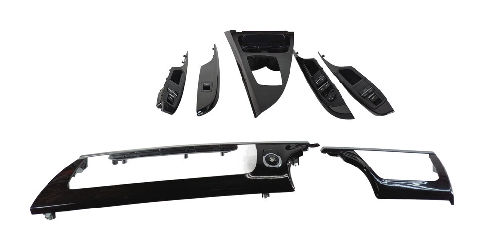 Thumbnail 6: 2013 BMW 640I GRAN COUPE F06 DASH DOOR CENTER CONSOLE TRIM SET w/ SWITCHES (Oak)