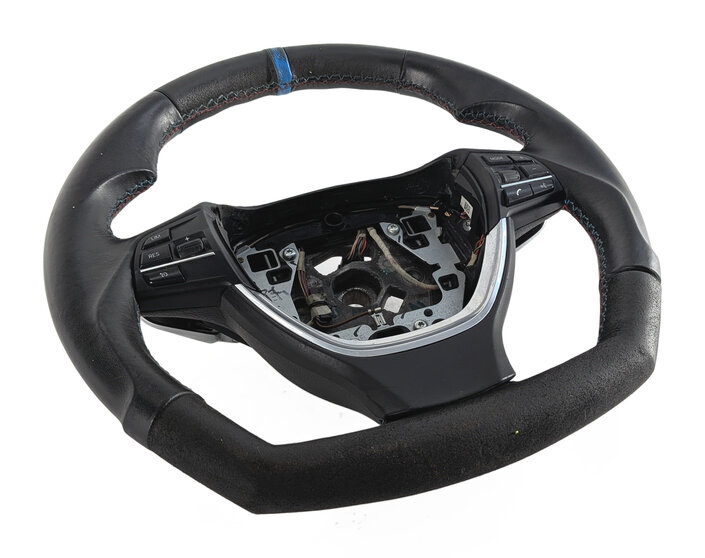 11-13 BMW 5 6 7 F10 F06 F01 3 SPOKE w/ LANE DEPART HEATED STEERING WHEEL (Black)