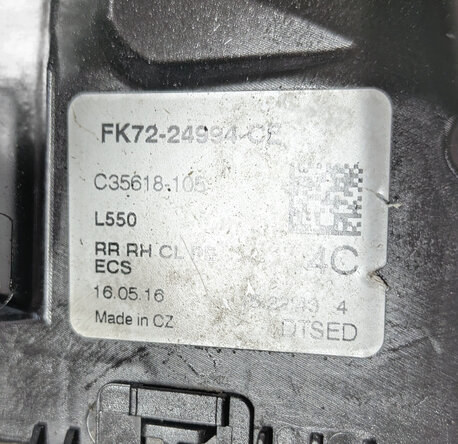 Thumbnail 9: 13-22 RANGE ROVER DISCOVERY (L405 L462 L494 L550) REAR RIGHT PASSIVE DOOR LATCH