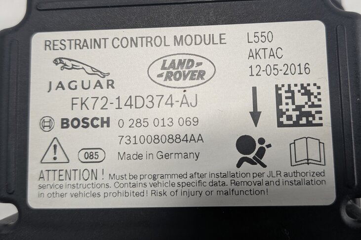 Thumbnail 8: 2015-2019 LAND ROVER DISCOVERY SPORT (L538) SRS BAG CONTROL MODULE