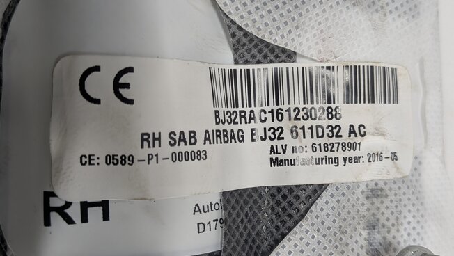 Thumbnail 7: 2012-2019 DISCOVERY SPORT EVOQUE (L538 L550) RIGHT FRONT PASSENGER SEAT AIRBAG