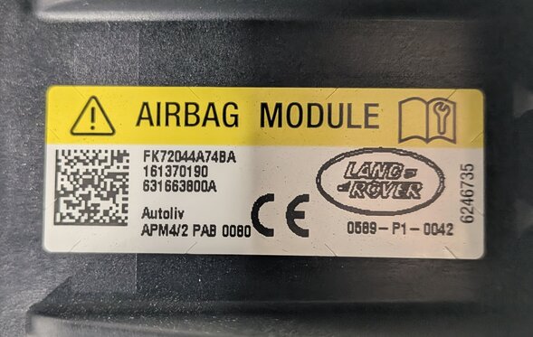 Thumbnail 8: 2015-2019 LAND ROVER DISCOVERY SPORT (L550) RIGHT PASSENGER DASH AIRBAG AIR BAG