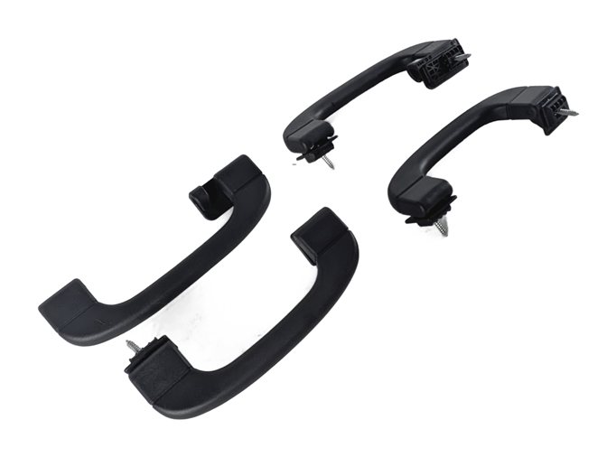 2008 BMW X5 (E70) INTERIOR FRONT & REAR ROOF DOOR PULL GRAB HANDLE SET/4 (Black)