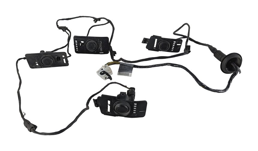 Thumbnail 2: 2008 BMW X5 (E70) REAR PARK ASSIST PDC DISTANCE SENSOR SET/4 w/ HARNESS (Black)
