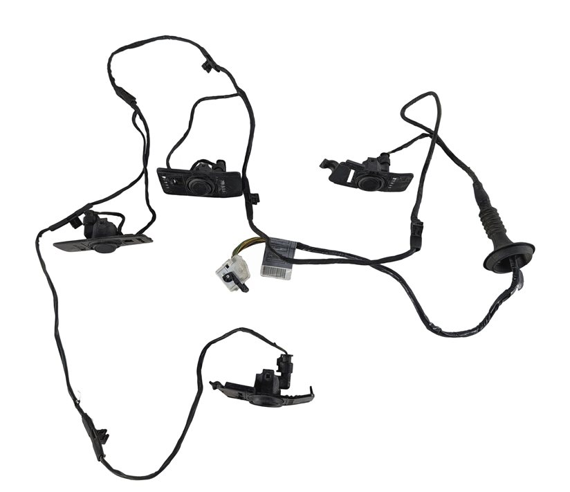 Thumbnail 3: 2008 BMW X5 (E70) REAR PARK ASSIST PDC DISTANCE SENSOR SET/4 w/ HARNESS (Black)