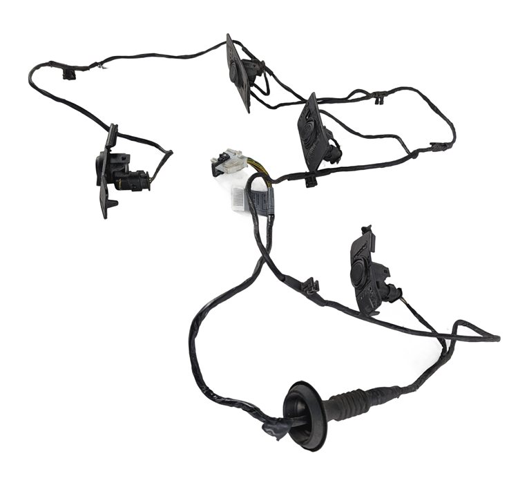 Thumbnail 4: 2008 BMW X5 (E70) REAR PARK ASSIST PDC DISTANCE SENSOR SET/4 w/ HARNESS (Black)