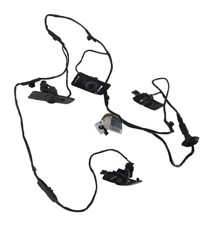 Thumbnail 5: 2008 BMW X5 (E70) REAR PARK ASSIST PDC DISTANCE SENSOR SET/4 w/ HARNESS (Black)