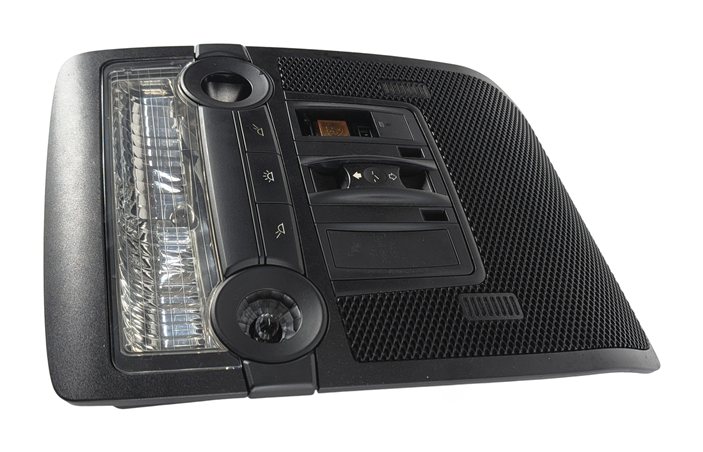 Thumbnail 4: 2008 BMW X5 (E70) FRONT OVERHEAD CONSOLE DOME READING LIGHT SUNROOF SOS (Black)