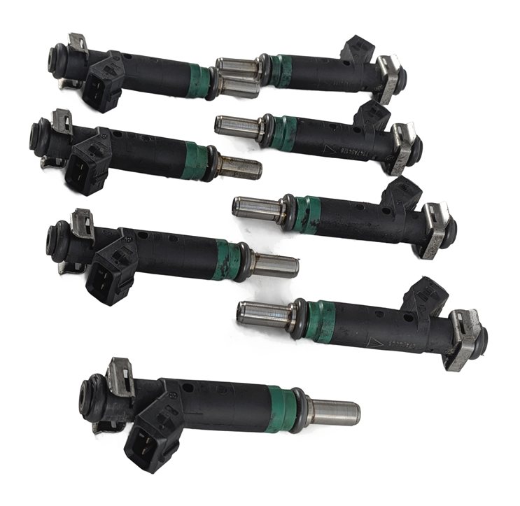 Thumbnail 4: 04-10 BMW 545i 745i 750i X5 (E53 E60 E63 E65 E70) 4.4L 4.8L FUEL INJECTOR SET/8
