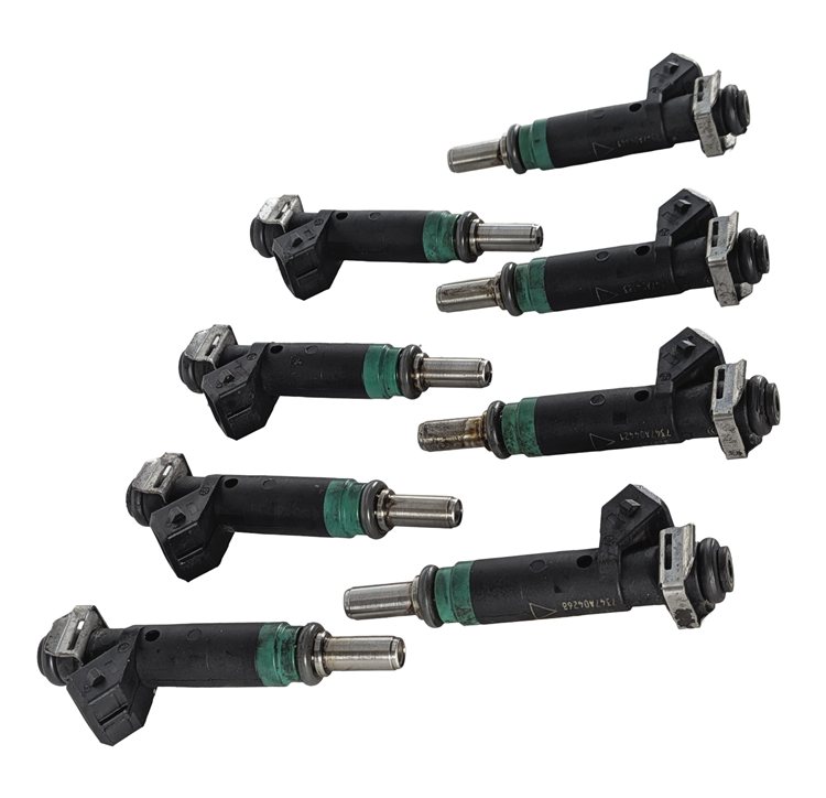 Thumbnail 5: 04-10 BMW 545i 745i 750i X5 (E53 E60 E63 E65 E70) 4.4L 4.8L FUEL INJECTOR SET/8