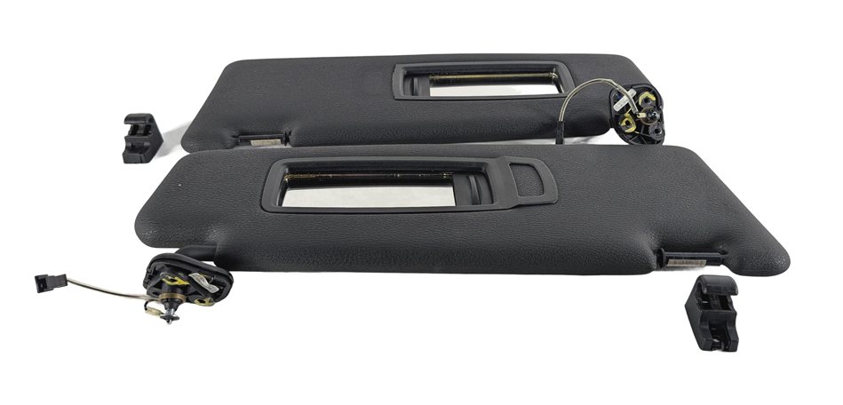 Thumbnail 2: 07-13 BMW X5 X5M (E70) FRONT LEFT & RIGHT SUN VISOR SUNVISOR SHADE SET 2 (Black)