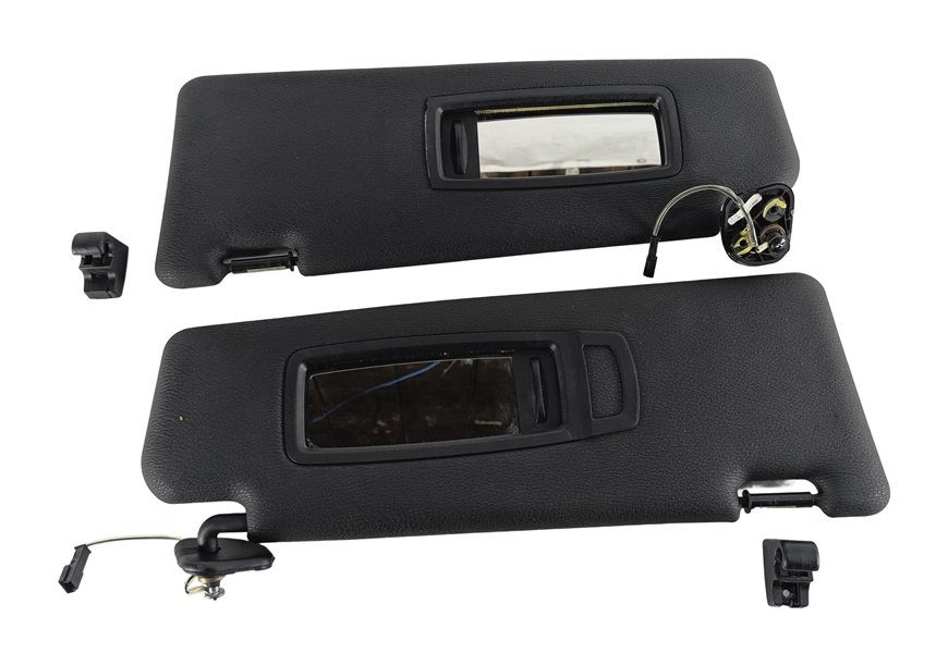 Thumbnail 3: 07-13 BMW X5 X5M (E70) FRONT LEFT & RIGHT SUN VISOR SUNVISOR SHADE SET 2 (Black)