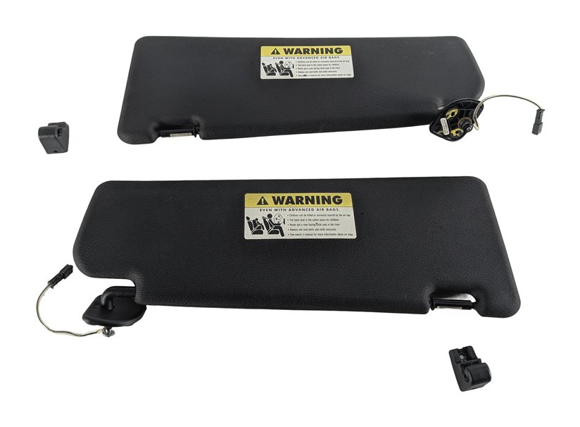 Thumbnail 6: 07-13 BMW X5 X5M (E70) FRONT LEFT & RIGHT SUN VISOR SUNVISOR SHADE SET 2 (Black)