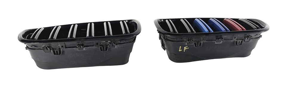 Thumbnail 2: 07-14 BMW X5 X6 (E70 E71) FRONT LEFT & RIGHT UPPER BUMPER GRILLE VENT TRIM SET/2