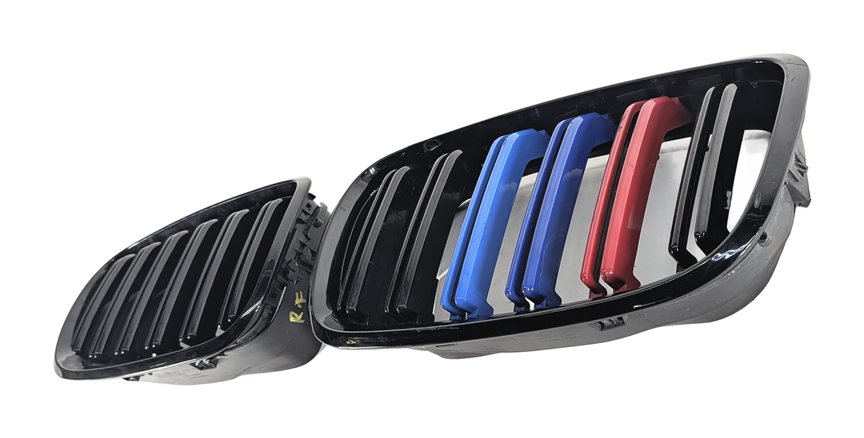 Thumbnail 4: 07-14 BMW X5 X6 (E70 E71) FRONT LEFT & RIGHT UPPER BUMPER GRILLE VENT TRIM SET/2