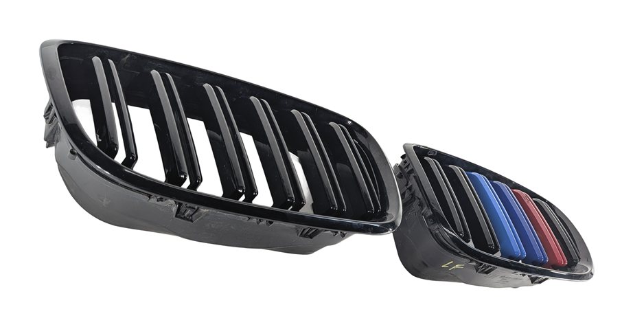 Thumbnail 5: 07-14 BMW X5 X6 (E70 E71) FRONT LEFT & RIGHT UPPER BUMPER GRILLE VENT TRIM SET/2