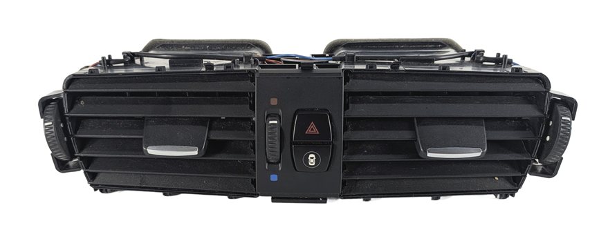 Thumbnail 2: 2016 BMW X3 (F25) CENTER DASH AIR AC VENT w/ HAZARD CENTRAL LOCK SWITCH (Black)