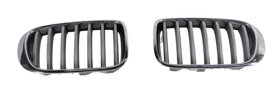 Thumbnail 3: 15-18 BMW X3 X4 (F25 F26) FRONT LEFT & RIGHT BUMPER KIDNEY GRILLE SET 2 (CHROME)