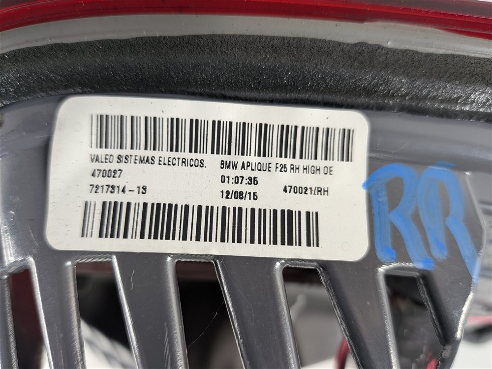 Thumbnail 10: 11-17 BMW X3 (F25) RIGHT PASSENGER REAR INNER INCANDESCENT TAILLIGHT (OPT. 522)