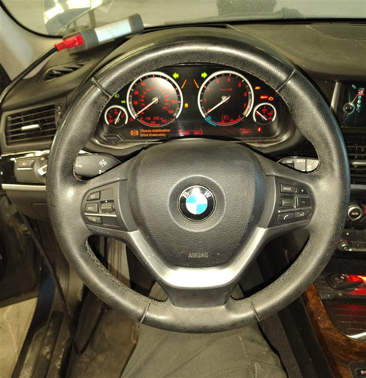 Thumbnail 2: 11-16 BMW X3 X4 F25 F26 DRIVER 3-SPOKE SPORT STEERING WHEEL AIRBAG AIR BAG BLACK