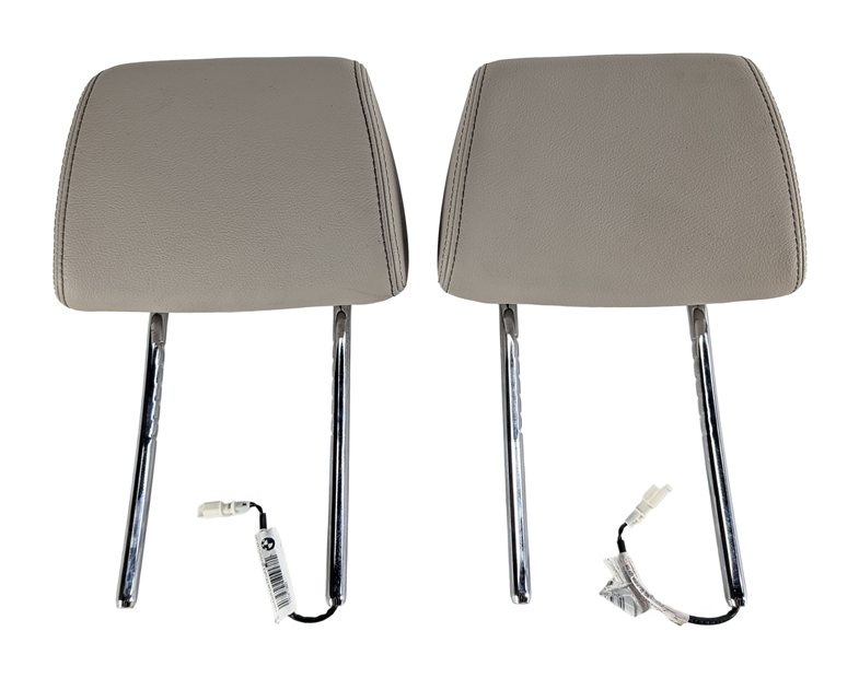 Thumbnail 3: 11-18 BMW X3 X4 (F25 F26) FRONT LEFT RIGHT SEAT HEADREST SET/2 (Oyster)