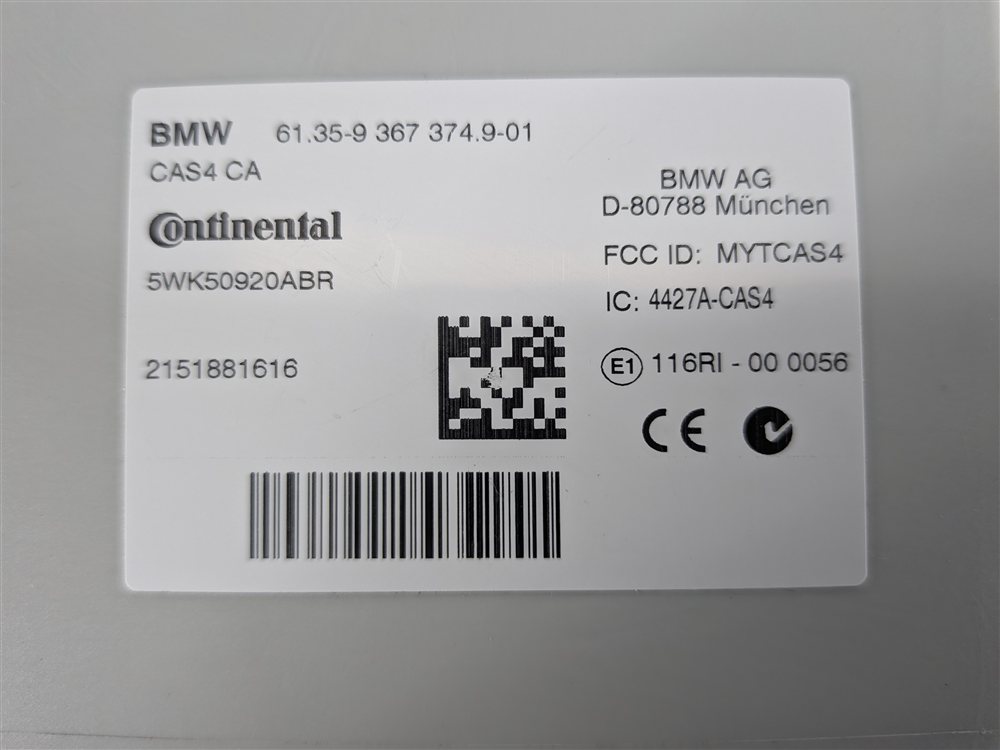 Thumbnail 8: 10-19 BMW 528i 535i 550i 650i 740i 750i X3 X4 CAS4 COMFORT ACCESS CONTROL MODULE