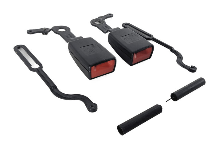 2011 LAND ROVER LR4 (L319) 3RD ROW LEFT & RIGHT SEATBELT BUCKLE SET/2 (Black)