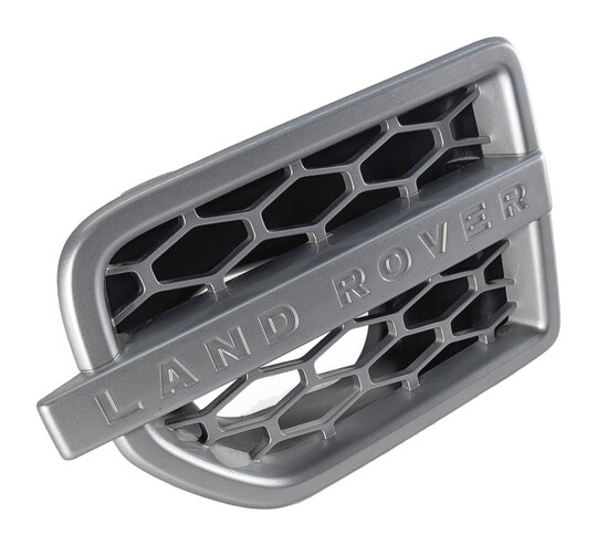 2011 LAND ROVER LR4 (L319) FRONT LEFT FENDER SIDE GILL AIR VENT GRILLE (SILVER)